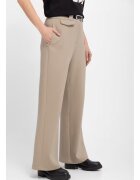Volcano Pantaloni lungi eleganti pentru dama cu picior lat R-Milen - bej - Bej