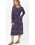 Volcano Rochie cu model abstract - maneca lunga - G-Ella - cu cordon - violet - Violet