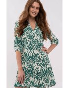 Volcano Rochie G-Peonia - verde cu model - Verde