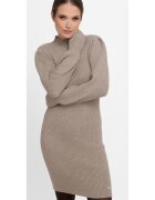 Volcano Rochie midi tricotata cu maneci lungi - guler inalt - G-Nesca - bej - Bej