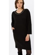 Volcano Rochie neagra cu decolteu decorativ G-Deva - Negru