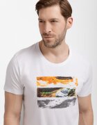Volcano Tricou barbati T-Reli - alb imprimeu - 43964 - Alb
