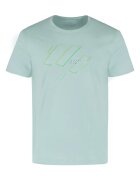 Volcano Tricou pentru barbati - cu maneci scurte - imprimeu geometric - bumbac - verde