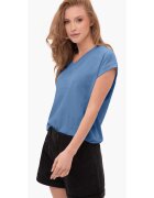 Volcano Tricou pentru femei T-Sky albastru - V-neck Comfort Fit - Albastru