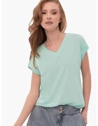 Volcano Tricou pentru femei T-Sky menta - V-neck Comfort Fit - Verde menta deschis