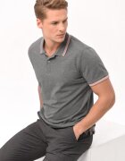 Volcano Tricou polo O-Harper pentru barbati - gri melange