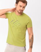 Volcano Tricou T-Laser pentru barbati - lime cu imprimeu
