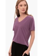 Volcano Tricou T-Lea pentru femei - violet - cu decolteu in V - Violet