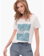 Volcano Tricou T-Pepi pentru femei - alb cu imprimeu
