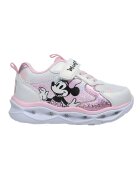 Walt Disney Pantofi sport cu velcro si Minnie Mouse - Roz deschis/Alb murdar