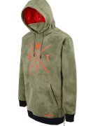 Watts Hanorac cu logo pentru snowboard Orbital - Portocaliu mandarina/Verde sparanghel