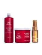 Wella Professionals Pachet Ultimate Repair & Smooth – Sampon 1000 ml + Masca 500 ml + Ulei Miracle Serum Ultimate Smooth - 30 ml