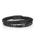 Wesse Bratara pentru barbati din Piele ecologica - lungime 21 cm - JWQG3033