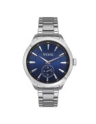 Wesse Ceas barbatesc - mecanism quartz - 44x44mm - cadran albastru - otel