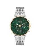 Wesse Ceas barbatesc model WWG401105SSA - curea din otel gri - cadran verde - 42x42mm