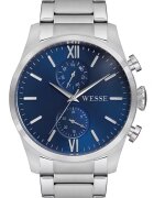 Wesse Ceas barbatesc WWG205305 - curea din otel - 46mm - albastru/argintiu - rezistent la apa 5 ATM