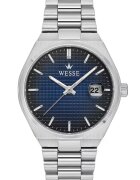 Wesse Ceas barbatesc - WWG209507 - curea otel - 40mm - metalizat - cadran albastru - rezistent la apa 5 ATM