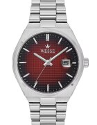 Wesse Ceas barbatesc WWG209508 40mm - curea metalica - cadran burgundy - rezistent la apa 5 ATM