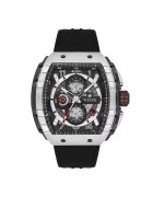 Wesse Ceas barbatesc WWG403101 - 43mm - curea silicon neagra - carcasa metalica argintie