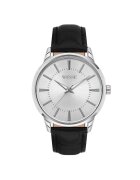 Wesse Ceas barbati WWG203813 clasic argintiu 41mm curea neagra piele