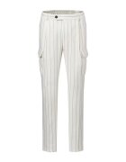 Windsor Pantaloni cargo regular fit - cu elastic în talie și imprimeu în dungi - Bej