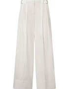 Windsor Pantaloni wide leg cu curele latelare reglabile - Alb