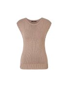 Windsor Vesta din tricot cu guler rotund - Maro