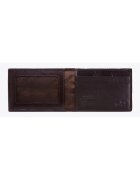 Wittchen Etui pentru carduri piele naturala - 2 locuri pentru carduri - 7 -5x10 -5cm - culoare maro inchis