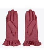 Wittchen Manusi de dama din piele cu volane decorative - bordo - piele naturala - bordo