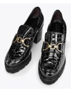 Wittchen Pantofi dama toc croco - catarama - piele lacuita neagra -