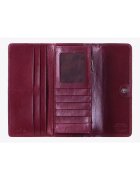 Wittchen Portofel dama din piele lacuita - 9 -5x19cm - cu protectie pentru carduri - bordou.