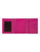 Wittchen Portofel dama din piele naturala - fucsia - cu 4 locuri pentru carduri - 2 compartimente pentru bancnote - 10x8cm