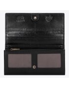 Wittchen Portofel dama Florence - piele naturala - 8 compartimente pentru carduri - negru - 10x20cm