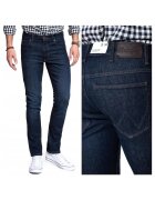 Wrangler Blugi Barbati - Larston - W27-L32 - 100% Bumbac - Fermoar - Lungi - Talie Joasa - 5 Bunzuare - High-Quality - Albastru
