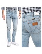 Wrangler Blugi Barbati - Larston - W31-L34 - 100% Bumbac - Fermoar - Lungi - Talie Joasa - 5 Bunzuare - High-Quality - Albastru