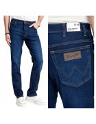 Wrangler Blugi Barbati - Texas - Slim Fit - Talie Medie - Fermoar - Lungi - 5 Buzunare - Bumbac - Elastan - W31-L34 US - Albastru