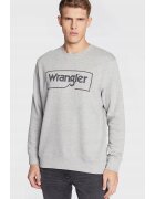 Wrangler Bluza Frame Logo - gri - bumbac elastic - croiala clasica -