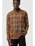 Wrangler Camasa barbati - camasa clasica - bumbac - maro - maneca scurta