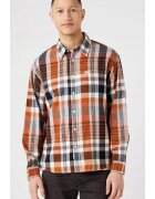 Wrangler Camasa barbati - carouri - multicolor - bumbac - maneca scurta - supradimensionat