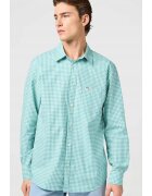 Wrangler Camasa barbati - Latigo - verde - bumbac - maneca scurta - croiala regular fit