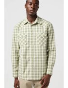 Wrangler Camasa barbati - model WESTERN SHIRT - regular fit - verde - bumbac