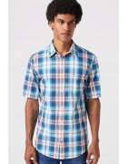 Wrangler Camasa barbati - navy - bumbac - maneca scurta - regular fit