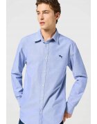 Wrangler Camasa barbati - Oxford - regular fit - albastru - bumbac -