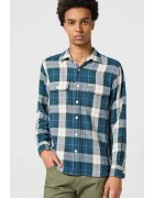 Wrangler Camasa barbati - supradimensionata - verde - bumbac - 2 buzunare