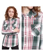 Wrangler Camasa Dama - Boyfriend Western - Croi: Regular Fit - Inchidere: Capse - Compozitie Material: 100% Bumbac - Numar Buzunare: 2 - XS - Multicolor - 1 Bucata
