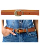 Wrangler Curea dama Western Sun Belt - 100% piele naturala - maro - 105 cm