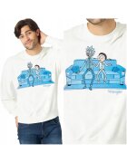 Wrangler Hanorac barbati - Rick & Morty Crew - regular fit - alb - Alb