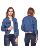 Wrangler Jacheta De Tranzitie - Jacheta Bomber - Croiala Regulara - Inchidere: Capse - Compozitie Material: 100% Bumbac - 1 Buzunar Pe Piept - XS - Rosu - 1 Bucata