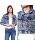 Wrangler Jacheta Din Denim - Jacheta Cropped M - Croi Regular - Inchidere: Nasturi - Compozitie Material: 100% Bumbac - Numar De Buzunare: 2 - M - Albastru - 1 Bucata