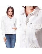 Wrangler Jacheta Din Denim - Jacheta Retro - Croiala Regulara - Inchidere: Nasturi - Compozitie Material: 100% Bumbac - Numar De Buzunare: 4 - M - Alb - 1 Bucata
